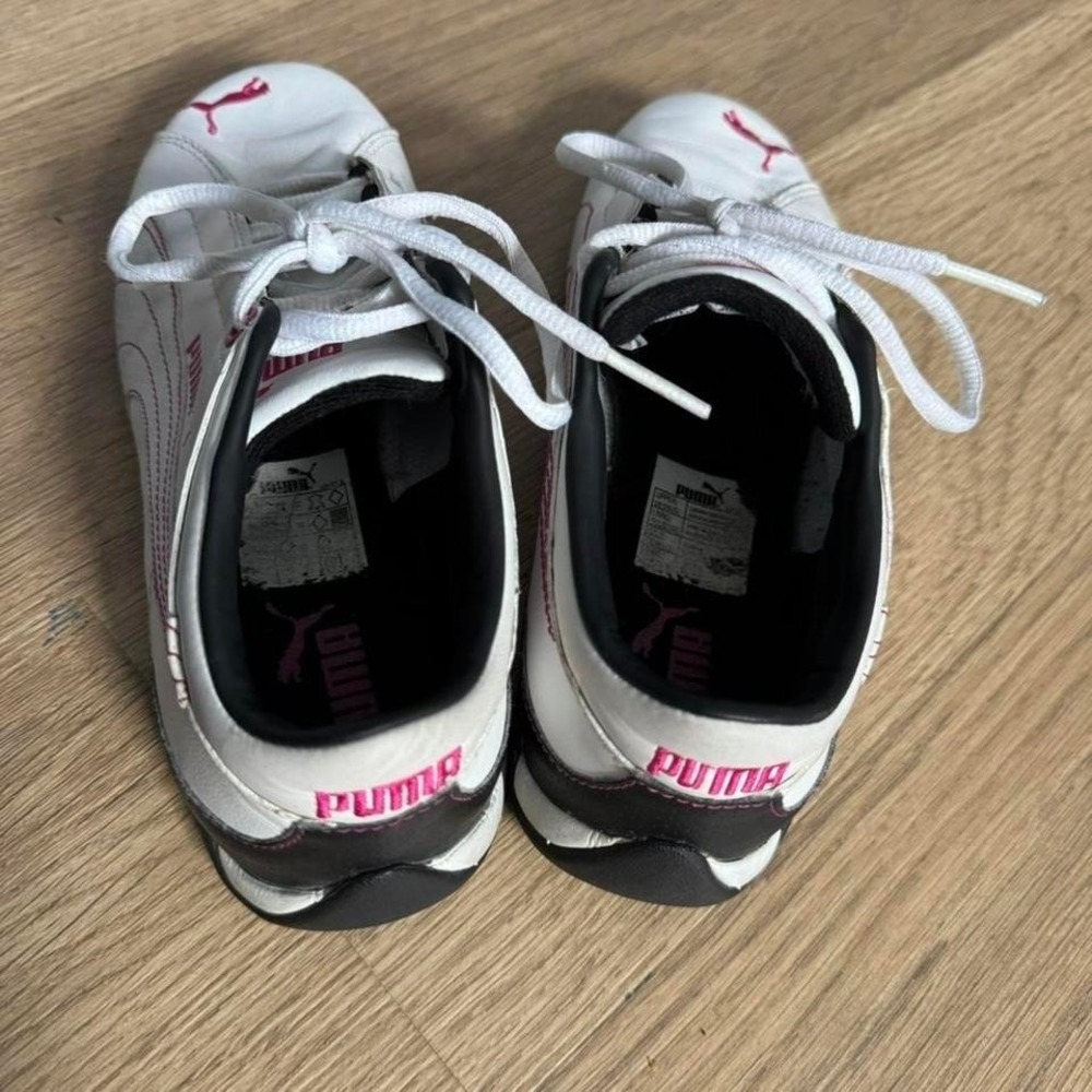 Vintage Leather Puma Speedcats Women's Size 6.5 White Pink Black Retro Sneakers - Picture 4 of 8